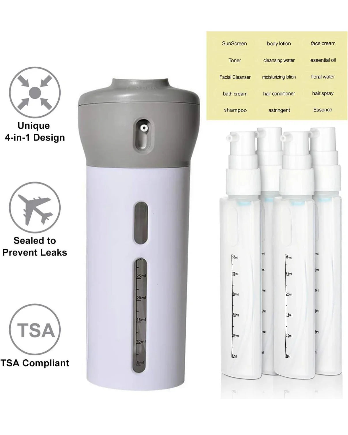 4 in 1 Travel Multi-Dispenser